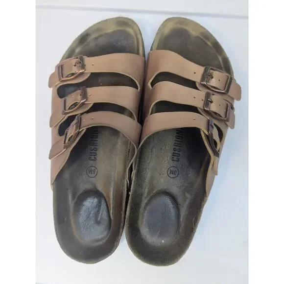 CUSHIONAIRE Women's Size 8 Lane Cork Footbed Leather Insole Sandal Rose Gold $50 - Picture 4 of 7